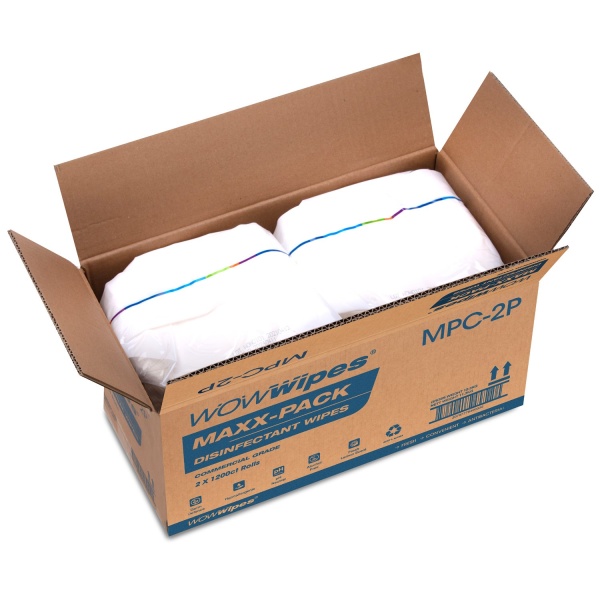 WOW Wipes® Antibacterial Wipes ‘MAXX-PACK’ 2 x 1200 Wipes: use WIPES20 for 20% off